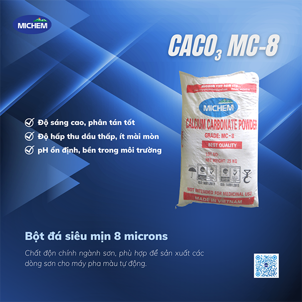 CaCO3 MC-8 - Hoá Chất Michem - Công Ty CP Michem Việt Nam
